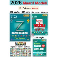 Tonguç Akademi 5. Sınıf 2026 Zoru 2. Dönem Yazılıya Hazırlık Seti - 3 Kitap Bir Arada (Yeni Müfredat %100 Uyumlu)