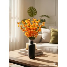 Miha Deco 9 Dallı Sarı Turuncu Bahar Dalı Saksı Vazo Dekor Süsü