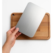 Alfa Life Marketing Ahşap Paslanmaz Çelik Kesim ve Sunum Tahtası