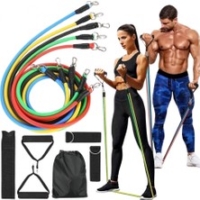 Marsilyan Full Body Antrenman Için Kapı Arkası Spor Bandı ve Aksesuar Seti