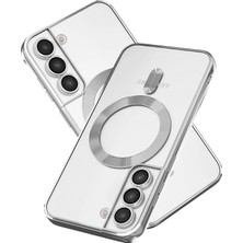 Teknomoda Samsung Galaxy S21 Fe Kılıf Kamera Lens Korumalı Renkli Magsafe Şeffaf Silikon