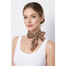 Bermody Kadın Bandana Fular 50X50 Kare Eşarp Rayon Italyan Dikişli Boyun Fuları Saç Bandana