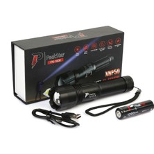 Sb Shopping Peakstar PS-1600 Süper Parlak LED Zoomlu 5 Mod Su Geçirmez Profesyonel Kamp Bekçi Avcı Feneri