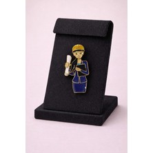 Mdm Style Mimar ve Mühendis Figürlü Dekoratif Broş