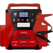 Auhma A8800/ Araba Kamyonet Akü Takviye Cihazı | 12/24 Volt Çift Voltajlı 43.400 Mah  Powerbank Dijital Gösterge