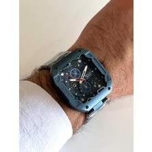 Ferrucci Kare Kadran Lacivert Fonksiyonları Aktif Takvimli Spor Model Çelik Erkek Kol Saati