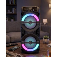 Marsilyan Rgb Işıklı Taşınabilir Bluetooth Hoparlör Güçlü Stereo Ses