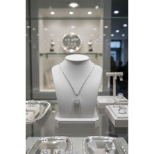 Anka Mücevherat 925 Ayar Gümüş Damla Kadın Kolye (Beyaz)