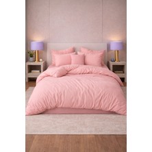 More Home Tek  Kişilik Yorgan kılıfı + Yastık Kılıfı (Çarşafsız) Pembe