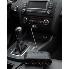 Marsilyan Araçlar Için 4’lü Çakmak Çoklayıcı Type C USB ve Koruma Sistemli