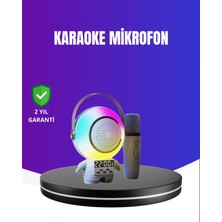 Marsilyan Rgb Işıklı Astronot Bluetooth Hoparlör Karaoke Mikrofonlu