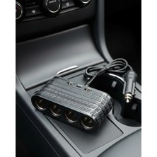 Marsilyan Araç Içi Güç Dağıtıcı 4 Çakmaklık 2 USB 1 Type C Şarj Ünitesi