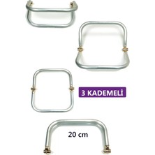 3 Kademeli Gizli Metal Mango Çanta Bursu – 20 cm - Metal Çanta Aparatı