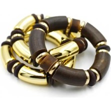 Çoklu Lastkli Bilezik - Kahverengi