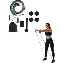 Marsilyan 11 Parça Çok Fonksiyonlu Kapı Arkası Egzersiz Bandı Ev Tipi Spor Seti