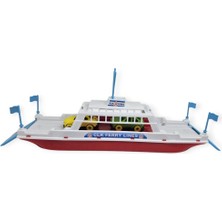 Feribot Araç Taşııyan Gemi 45 cm - Kırmızı (Lisinya)