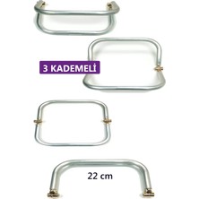 3 Kademeli Gizli Metal Mango Çanta Bursu – 22 cm - Metal Çanta Aparatı