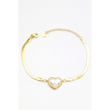 Kalp Bileklik - Altın