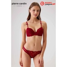 Pierre Cardin Premium Kadın Balenli Desteksiz Dantel Kutulu Sütyen ve Külot Takım