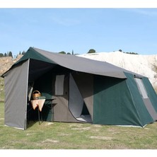 Zey Camping Zeycamping 2 Oda ve Mutfaklı Kamp Orman Şantiye Depo Çadırı 6 Kişilik