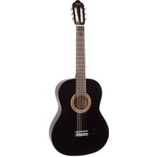 Valencia VC101TBK Klasik Gitar, 1/4, Siyah, Sap Çelikli