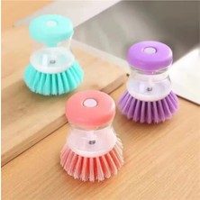 Tonkut Deterjan Hazneli Bulaşık Fırçası Pratik Sıvı Hazneli Mutfak Banyo Lavabo Ocak Tencere Yıkama Fırçası