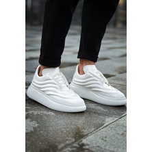 Roof Atelier Erkek Beyaz Dalgalı Desenli Spor Ayakkabı - 295 - Rrt Sollıevo