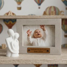 Miaju Küçük Mucizenize Şık Armağan, Isim ve Not Eklenebilen Dekoratif Resim Çerçevesi, Family Concept