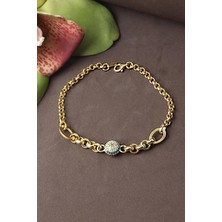 By Barun Zincir Bileklik Nazar Göz Yuvarlak 925 Ayar Gümüş Zincir Bileklik