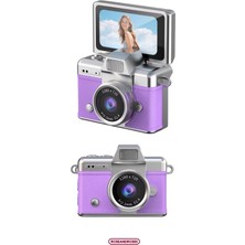 Roseandroses Mini Kamera Dönen Ekran Flaşlı Selfie Video Vlog Kamerası Anahtarlık 1080P+48MP