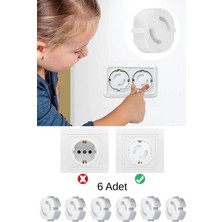 Tonkut 6 Adet Bebek Çocuk Priz Koruma Kapağı Çocuk Güvenliği Priz Muhafazası Akım Önleyici Priz Kapatıcı