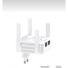 1200 Mbps Wifi Sinyal Güçlendirici 4 Antenli Wifi Repeater Menzil Genişletici Wan/lan Portlu