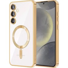 Teknomoda Samsung Galaxy A36 Kılıf Kamera Lens Korumalı Renkli Magsafe Şeffaf Silikon Gold