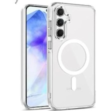 Teknomoda Samsung Galaxy A35 Kılıf Magsafe Uyumlu Manyetik Şeffaf Silikon Kapak