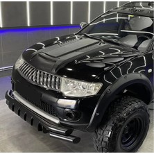 Aftermarket 2007-2014 Mitsubishi L200 Kaput  Scoop Kabartma Kaplama Koruma Mat Siyah