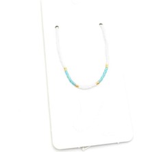 Kum Boncuk Halhal - Beyaz