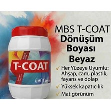 T-Coat Yeni Nesil Dönüşüm Boyası (Beyaz) Ahşap-Cam-Plastik-Duvar-Fayans-Dolap