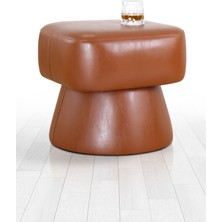 Lorence Home Loosca Deri Puf Taba