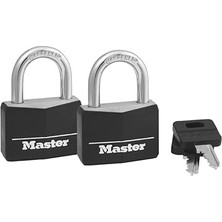 Starseven Lock Anahtarlı Kapalı Asma Kilitler, Dış Mekan Kilitleri, 2'li Paket, 141T, Siyah