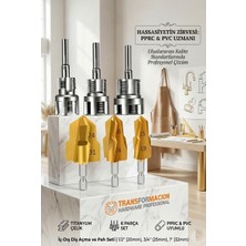 Transformacion Profesyonel Pprc Pvc Su Borusu Diş Açma Seti 5 Parça – Havşa Pah Açma Aparatı Tesisatçı Kılavuz Seti