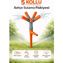 DESIPHON 5 Kollu Bahçe Sulama Fıskiyesi Döner Çim Sulama Sprink Otomatik Bahçe Sulama Aparatı