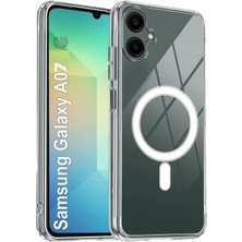 Teknomoda Samsung Galaxy A07 Kılıf Magsafe Uyumlu Manyetik Şeffaf Silikon Kapak