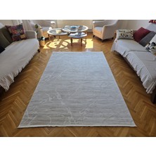 Elvey Home London Krem Bej Bambu Akrilik Yumuşak Modern Özel Kesim Ince Salon Koridor Oturma Odası Halısı