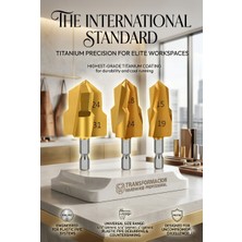 Transformacion Profesyonel Pprc & Pvc Boru Açma Havşa Seti | Kusursuz Havşa Pah Açma Aparatı Diş Açma Uçları