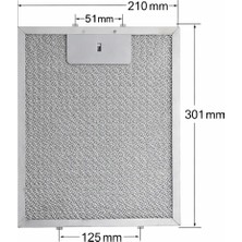 Hgnm E-Trading 210x301 mm Aspiratör Davlumbaz Filtresi – 21x30 cm Kaset Süzgeç Filtre Teli – Arka Ara 12,5 cm – Mutfak Davlumbaz Yağ Filtresi