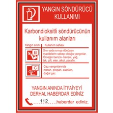 HiperAD Reklam Yangın Söndürücü Kullanımı(Karbondioksit)Dekota Baskı – 3 mm Forex Uyarı Tabelası 25 cm × 35CM