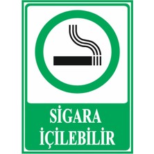 HiperAD Reklam Sigara Içilebilir Dekota Baskı – 3 mm Forex Uyarı Tabelası 25 cm × 35CM