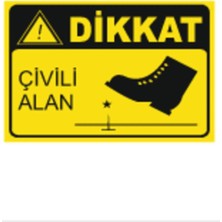 HiperAD Reklam Dikkat Çivili Alan Dekota Baskı – 3 mm Forex Uyarı Tabelası 25 cm × 35CM