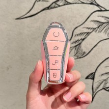 Bir Aksesuar Al Byd Serisi Uyumlu Rose Pink Anahtar Kılıfı - Kadınlara Özel Soft Dokunuş