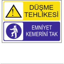 HiperAD Reklam Düşme Tehlikesi , Emniyet Kemerini Tak Dekota – 3 mm Forex Uyarısı 25 cm × 35CM